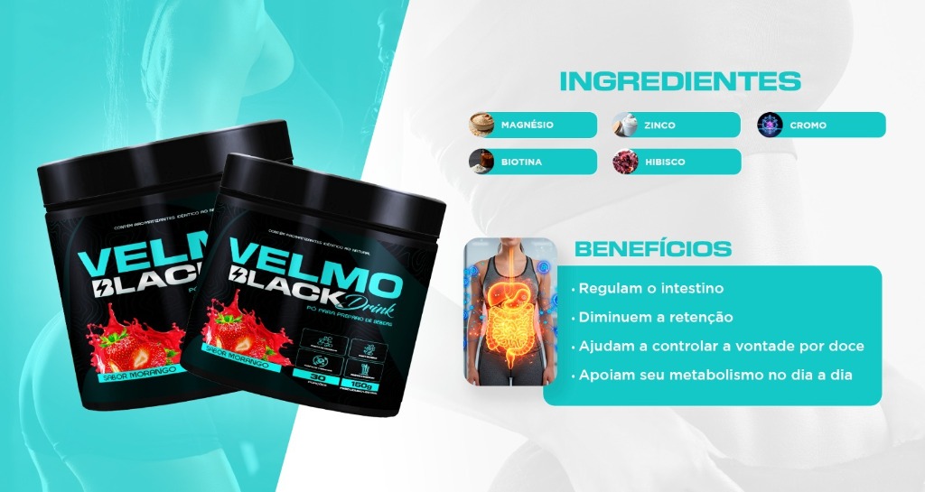 Velmo Black Drink Morango